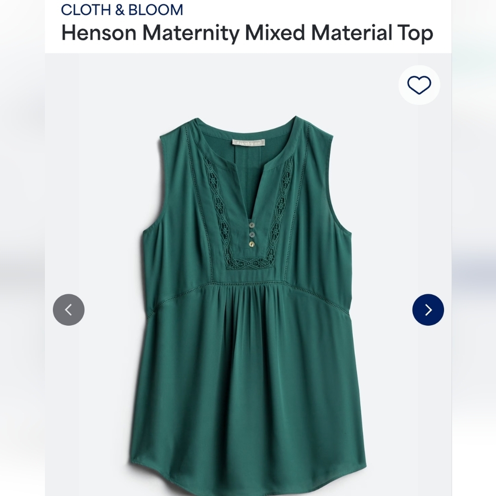 Green Sleeveless Maternity Camisole